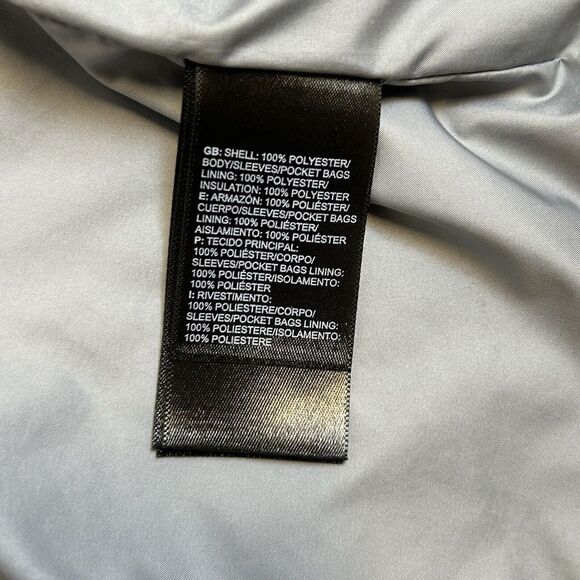 The North Face Jacket Women's Grey Puffer Quilted Zipper Pockets Size Small EUC - Picture 8 of 11